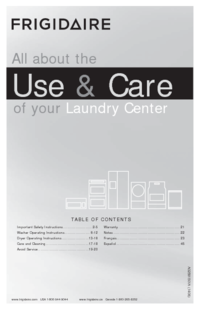 Frigidaire FFLE3911QW FFLG4033QT FFLG4033QW Manual - usermanual.com