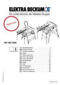 Metabo SLIDING CARRIAGE SECANTA\u0026#x2F 